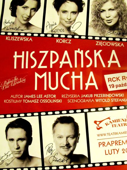 hiszpanska mucha autografy