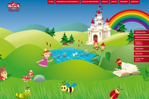 Grafika strony Niepublicznego Przedszkola Językowego Bajka